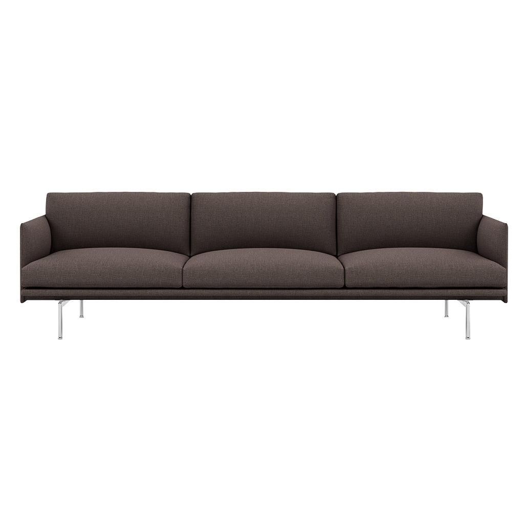 Outline Sofa: 3.5 Seater + Polished Aluminum