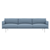 Outline Sofa: 3.5 Seater + Polished Aluminum