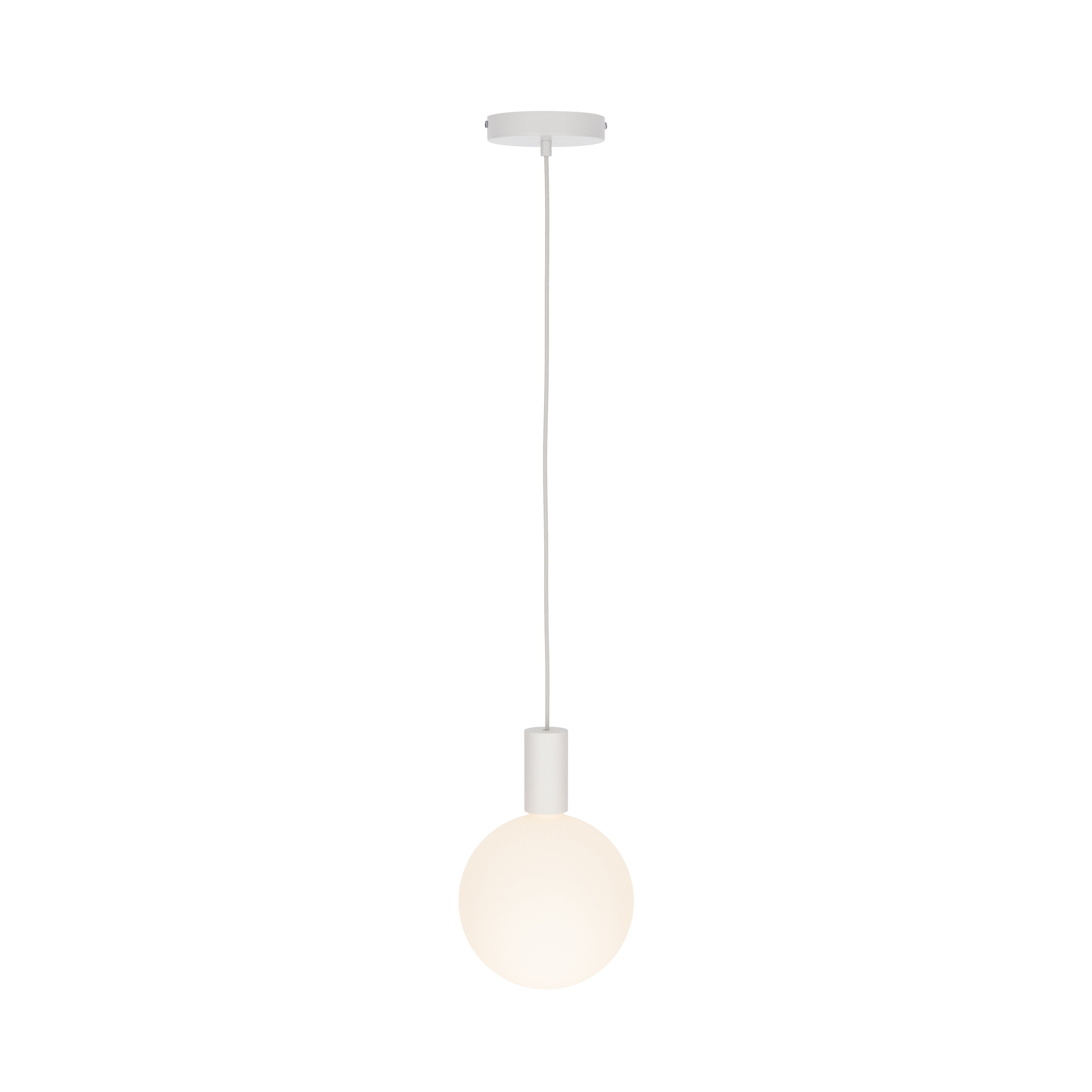 Alumina Single Pendant with Sphere V Bulb