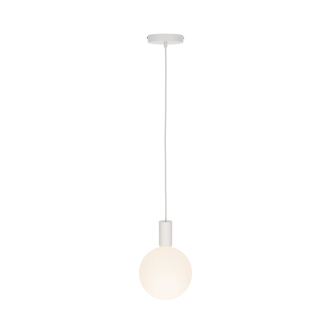 Alumina Single Pendant with Sphere V Bulb