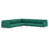 Outline Corner Sofa: Polished Aluminum