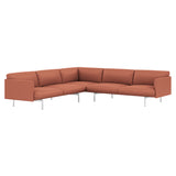 Outline Corner Sofa: Polished Aluminum