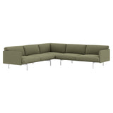 Outline Corner Sofa: Polished Aluminum