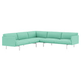 Outline Corner Sofa: Polished Aluminum