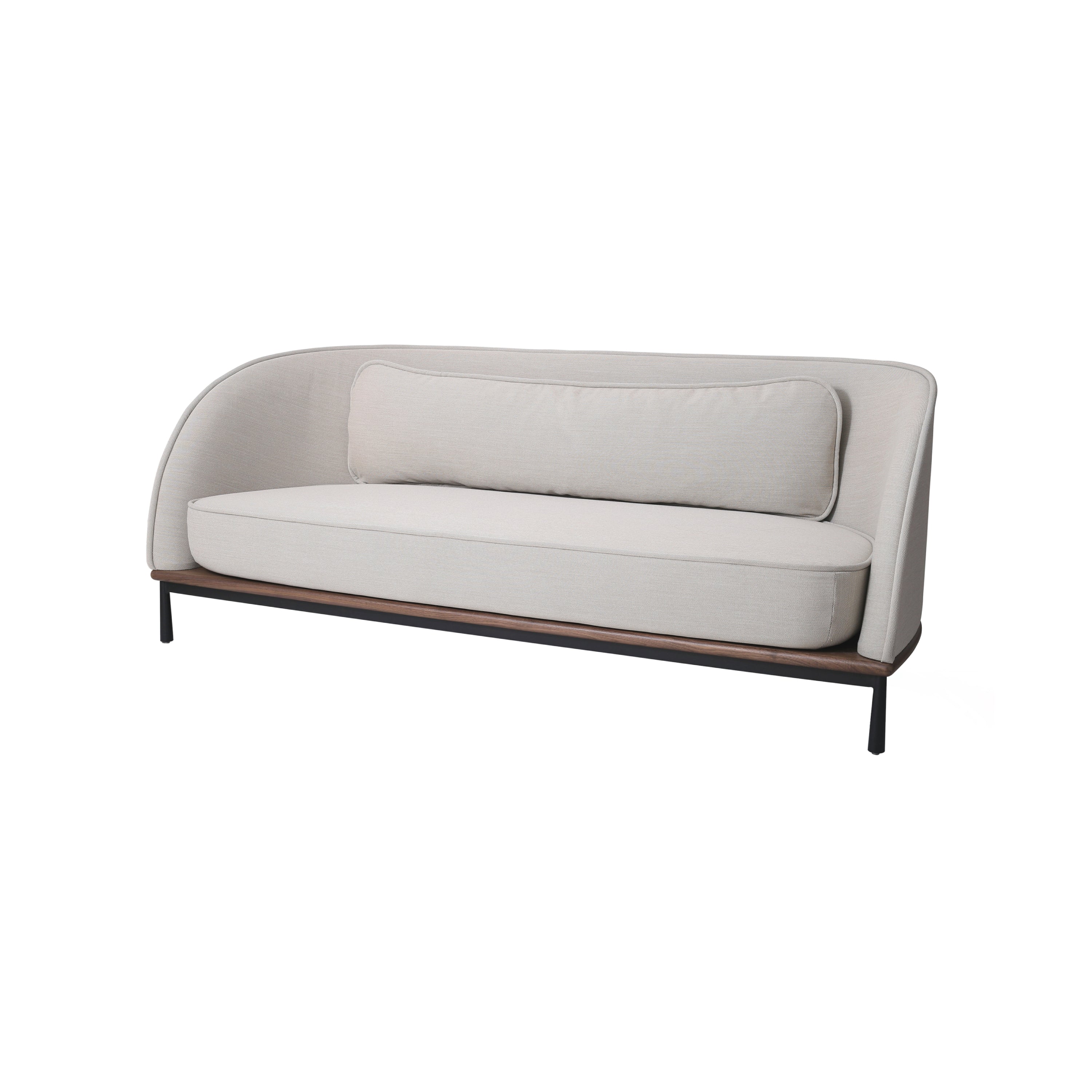 Arc Sofa 3 Seater: Natural Walnut