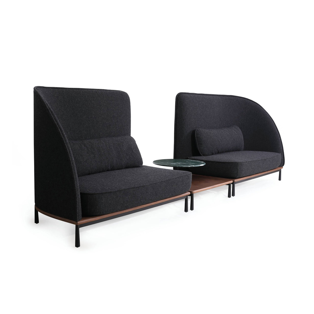 Arc Highback Love Seat: 1 Side