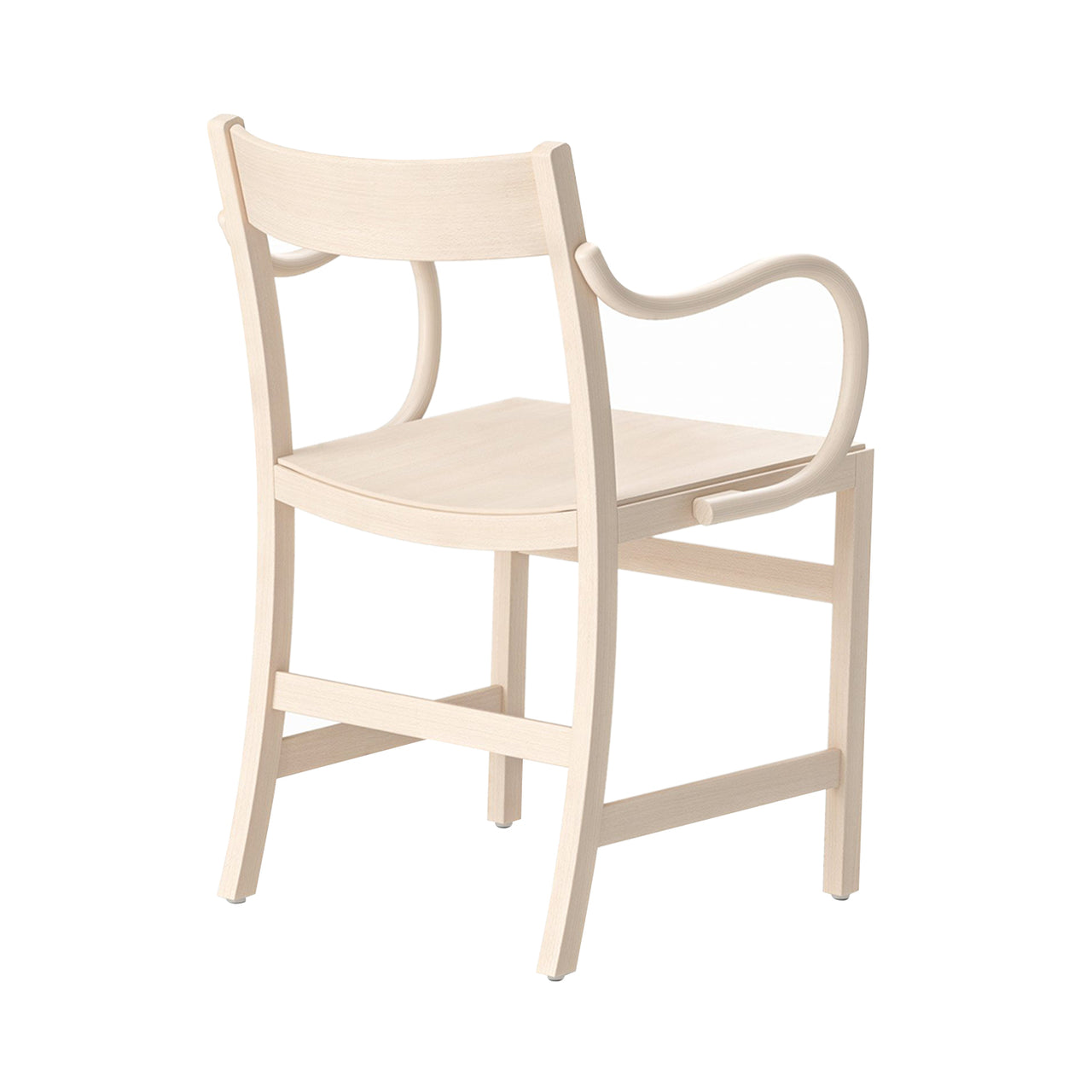 Waiter XL Armchair: White Oiled Beech