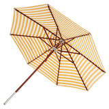 Atlantis Outdoor Umbrella: Striped + Golden Yellow Stripes + Without Base