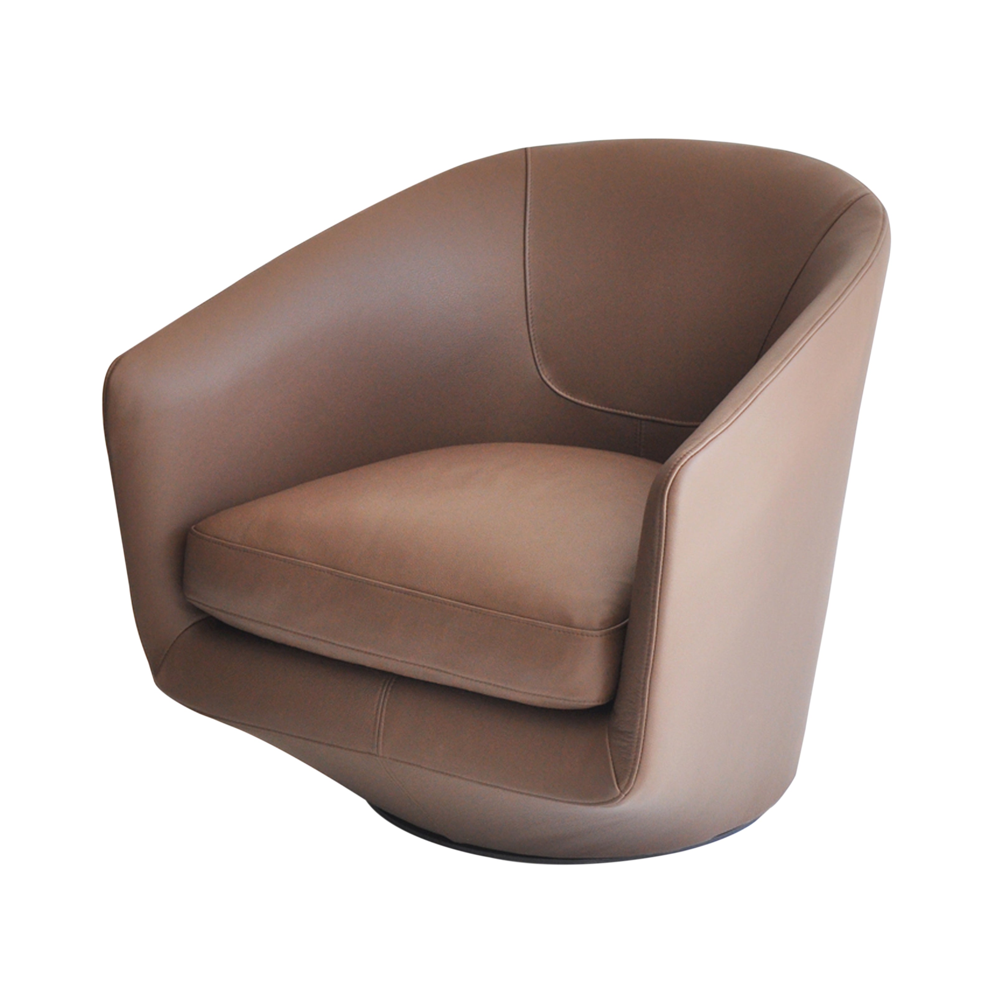 U Turn Swivel Chair: Acquario Cuoio