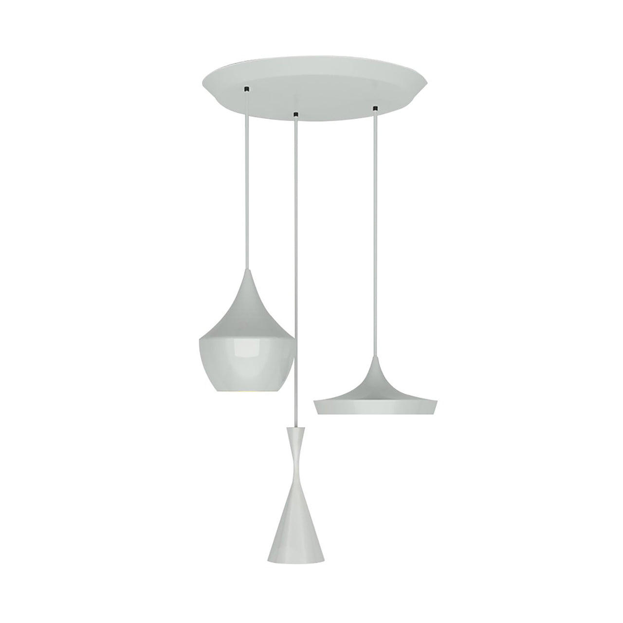 Beat Trio Round Pendant System: White