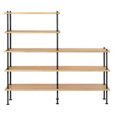 BM0253-2 Shelving System: Black + Oiled Oak