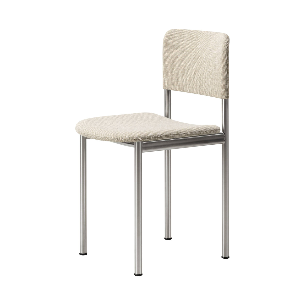 Plan Chair: Fully Upholstered + Brushed Steel