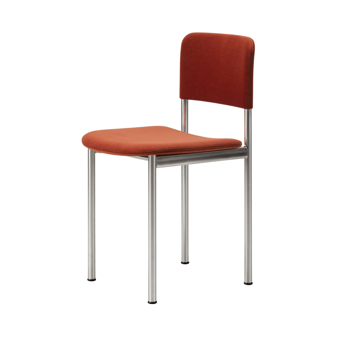 Plan Chair: Fully Upholstered + Brushed Steel