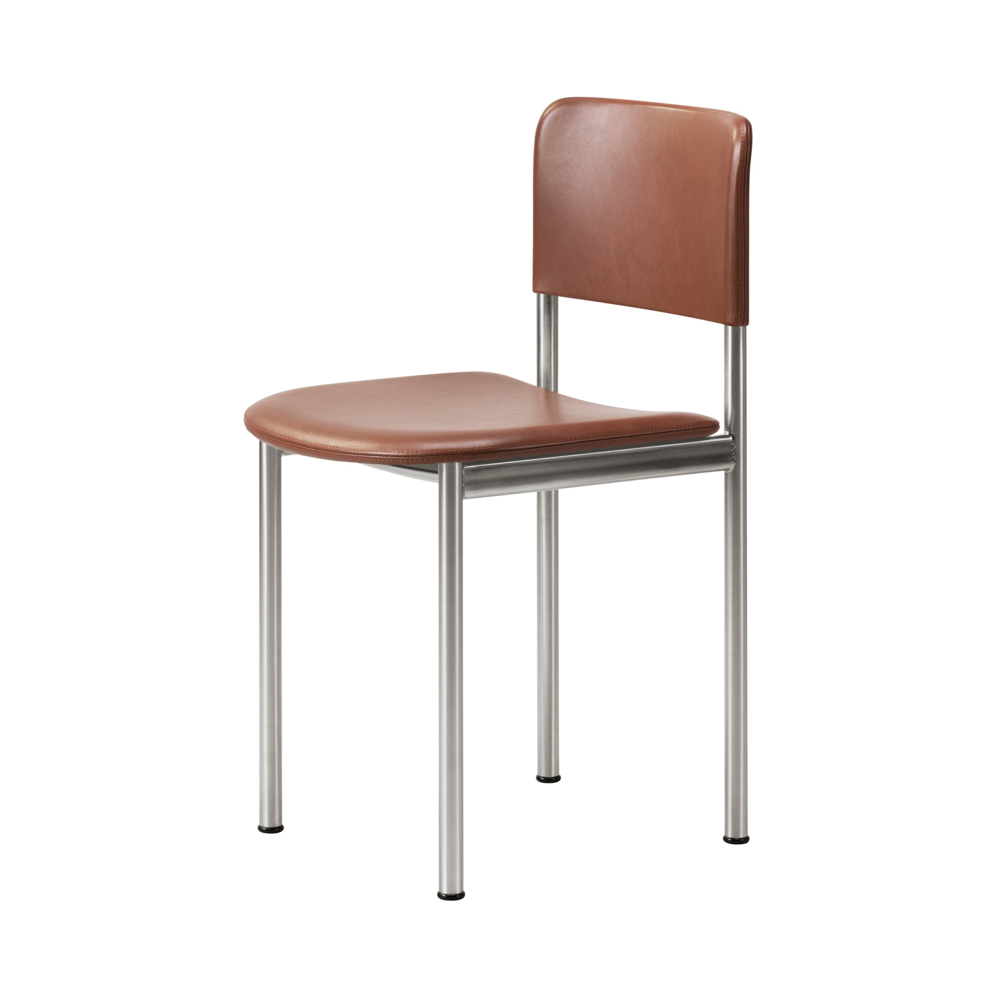 Plan Chair: Fully Upholstered + Brushed Steel