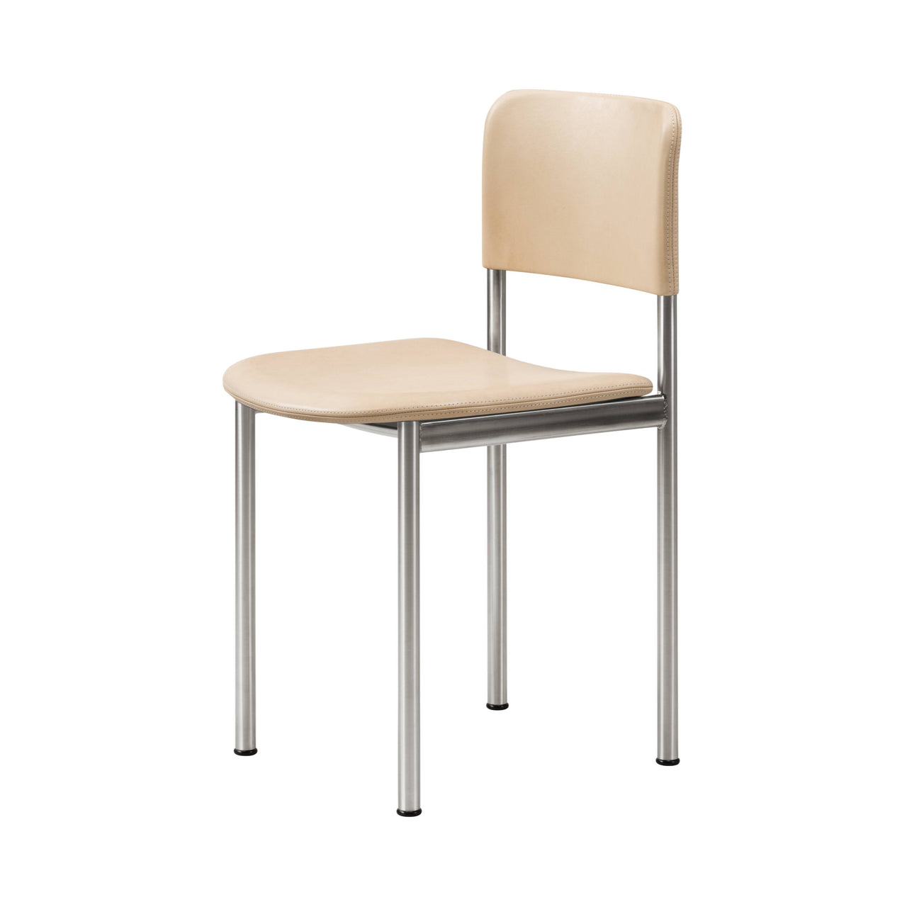 Plan Chair: Fully Upholstered + Brushed Steel