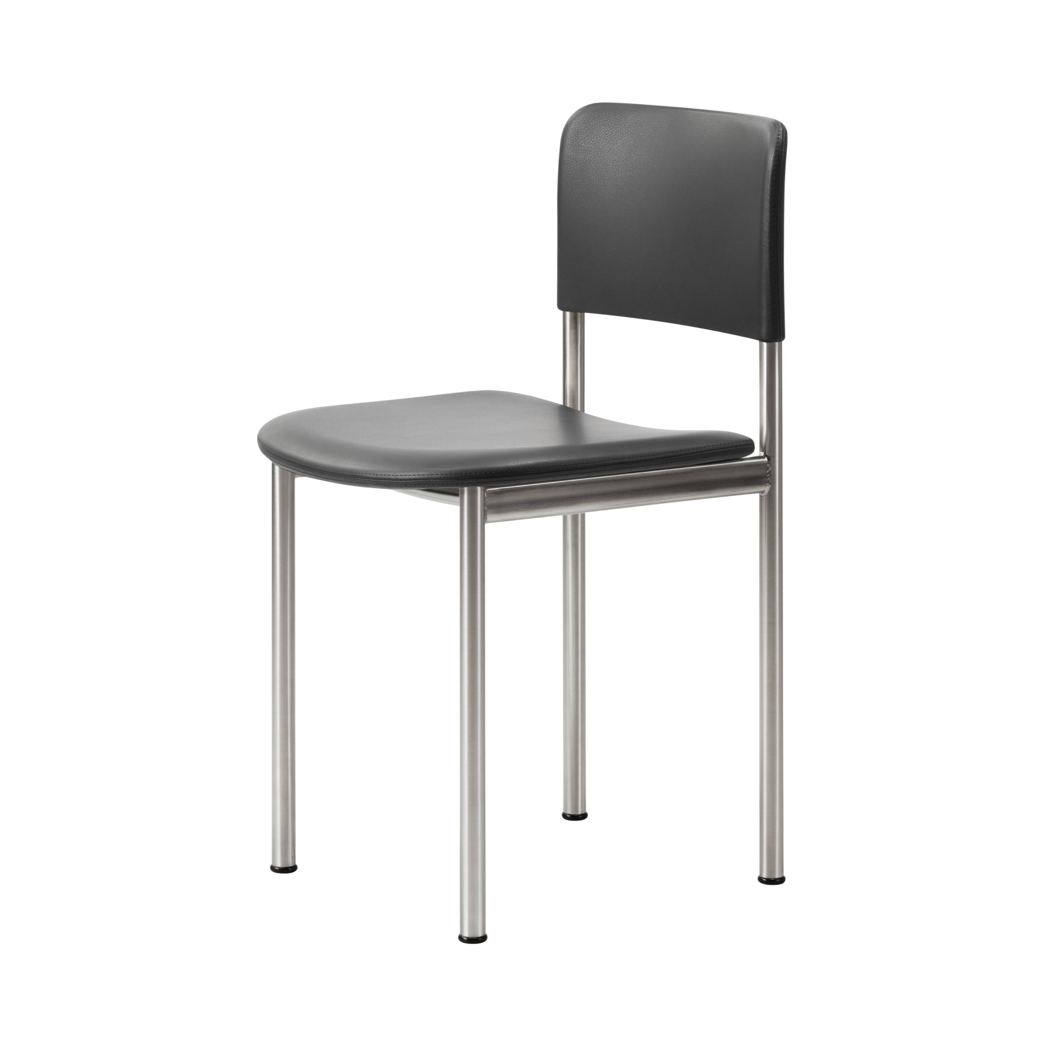 Plan Chair: Fully Upholstered + Brushed Steel