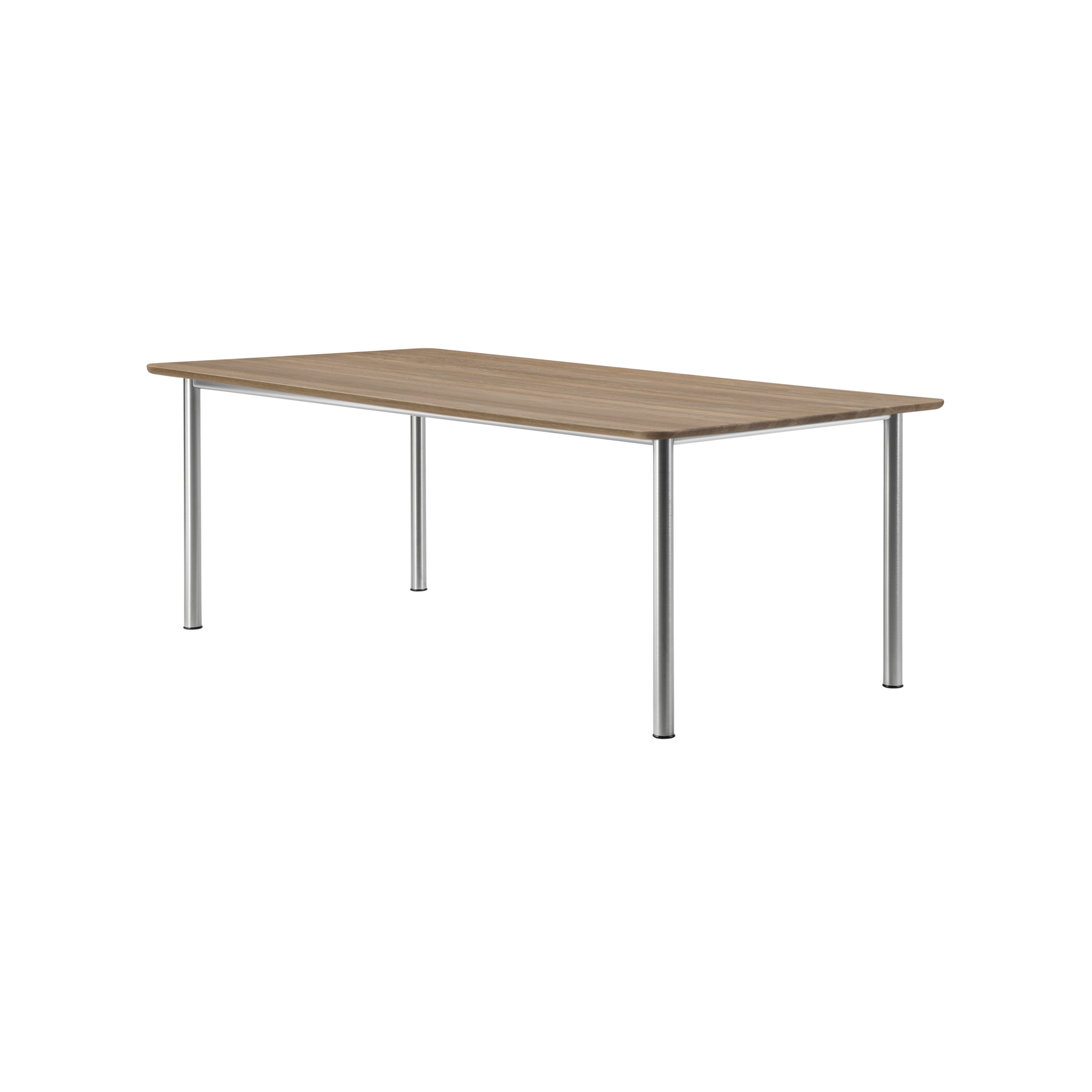 Plan Table: Smoked Oiled Oak + Brushed Steel