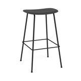 Fiber Bar + Counter Stool: Tube Base + Bar + Anthracite Black + Black