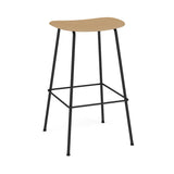 Fiber Bar + Counter Stool: Tube Base + Bar + Anthracite Black + Ochre