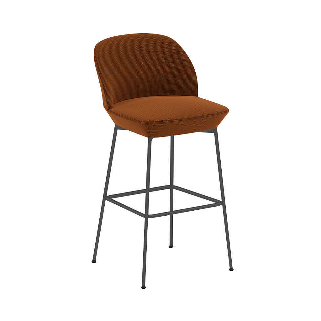 Oslo Bar + Counter Stool: Bar + Anthracite Black