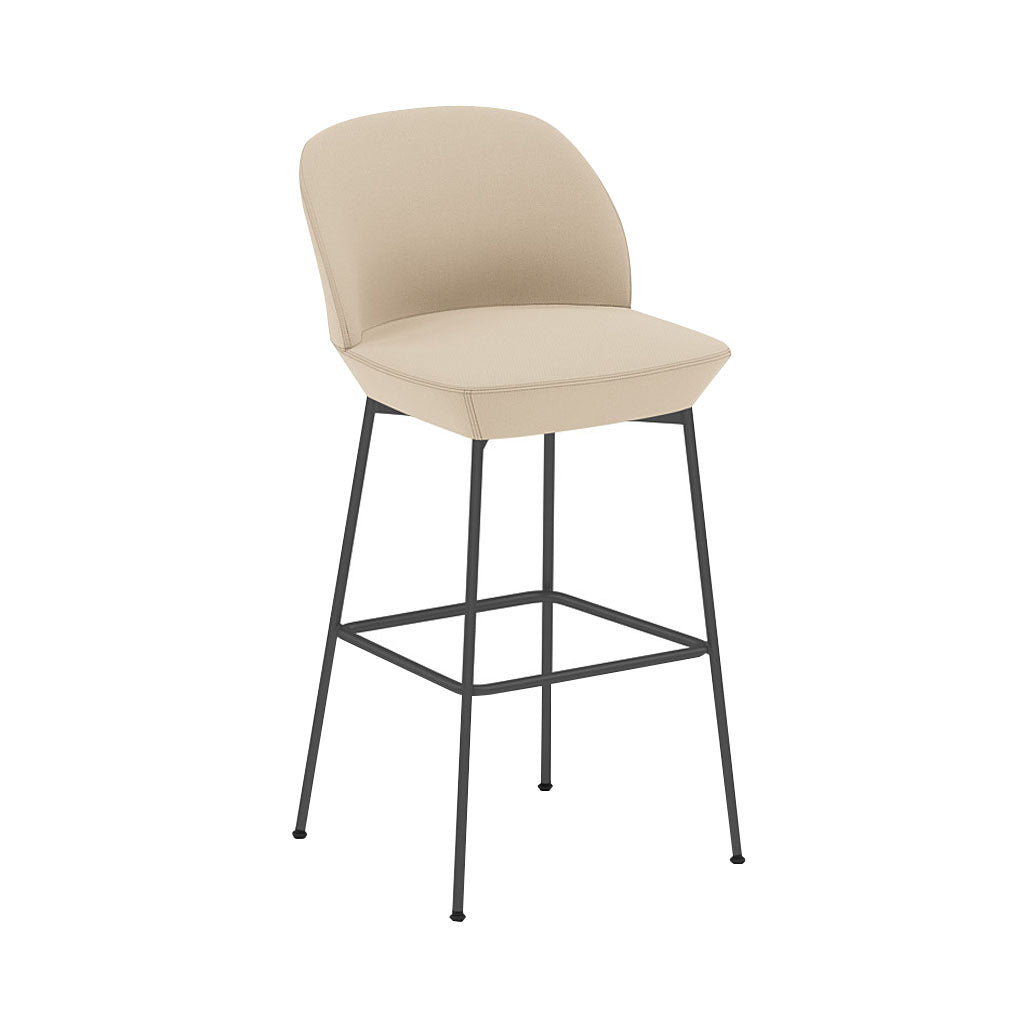 Oslo Bar + Counter Stool: Bar + Anthracite Black