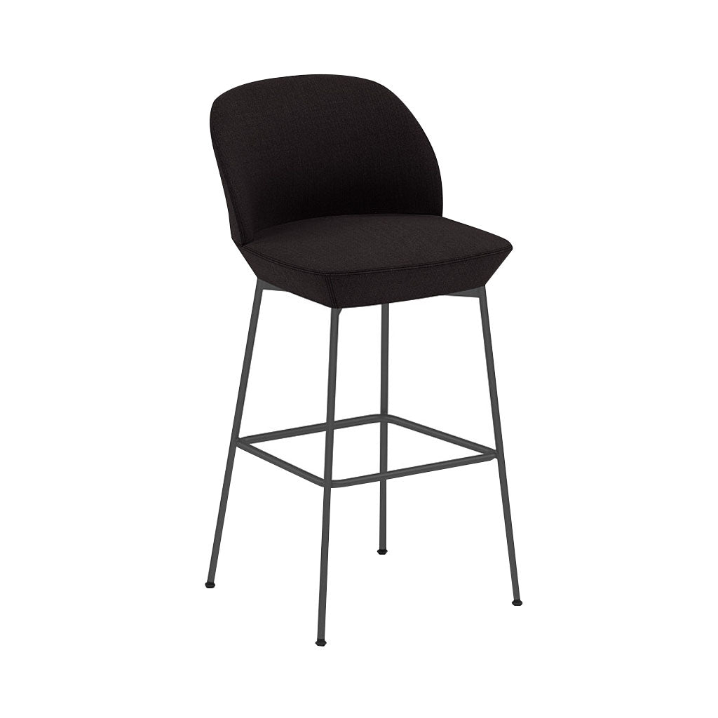 Oslo Bar + Counter Stool: Bar + Anthracite Black