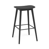 Fiber Bar + Counter Stool: Wood Base + Bar + Black + Black