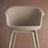 Bat Dining Chair: Plastic Base with Front Upholstered