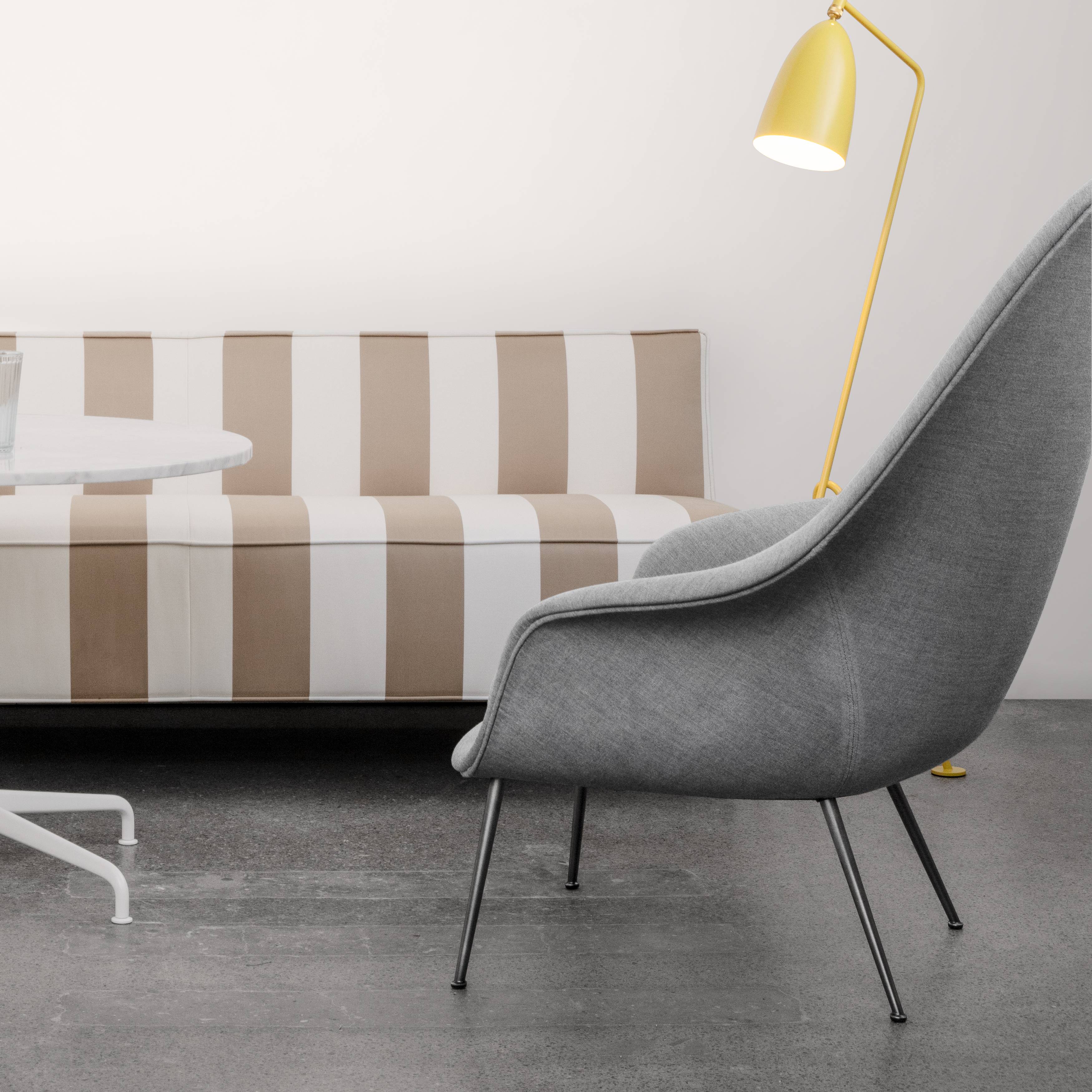 Bat Lounge Chair High Back: Conic Base + LS