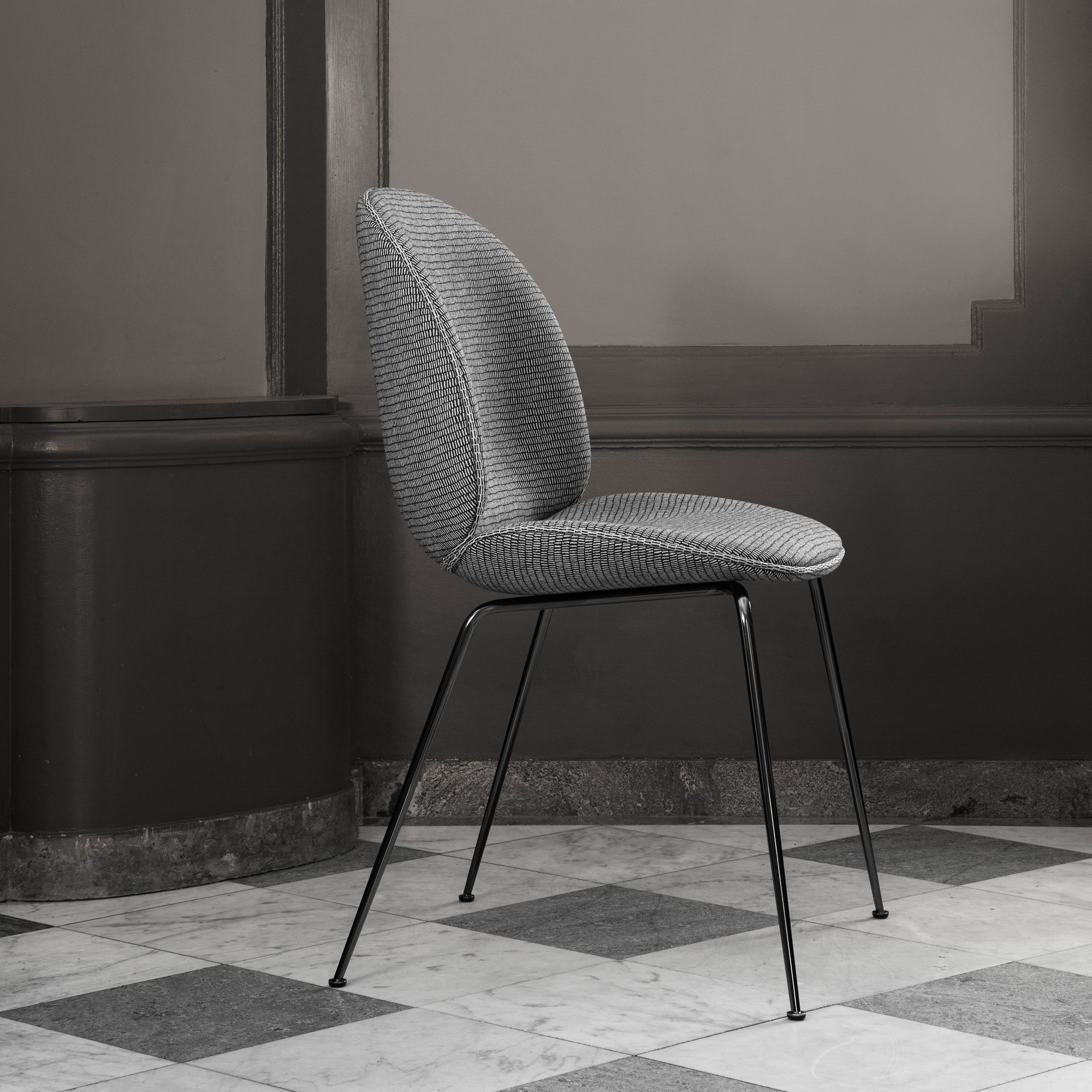 Beetle Dining Chair: Conic Base + Full Upholstery