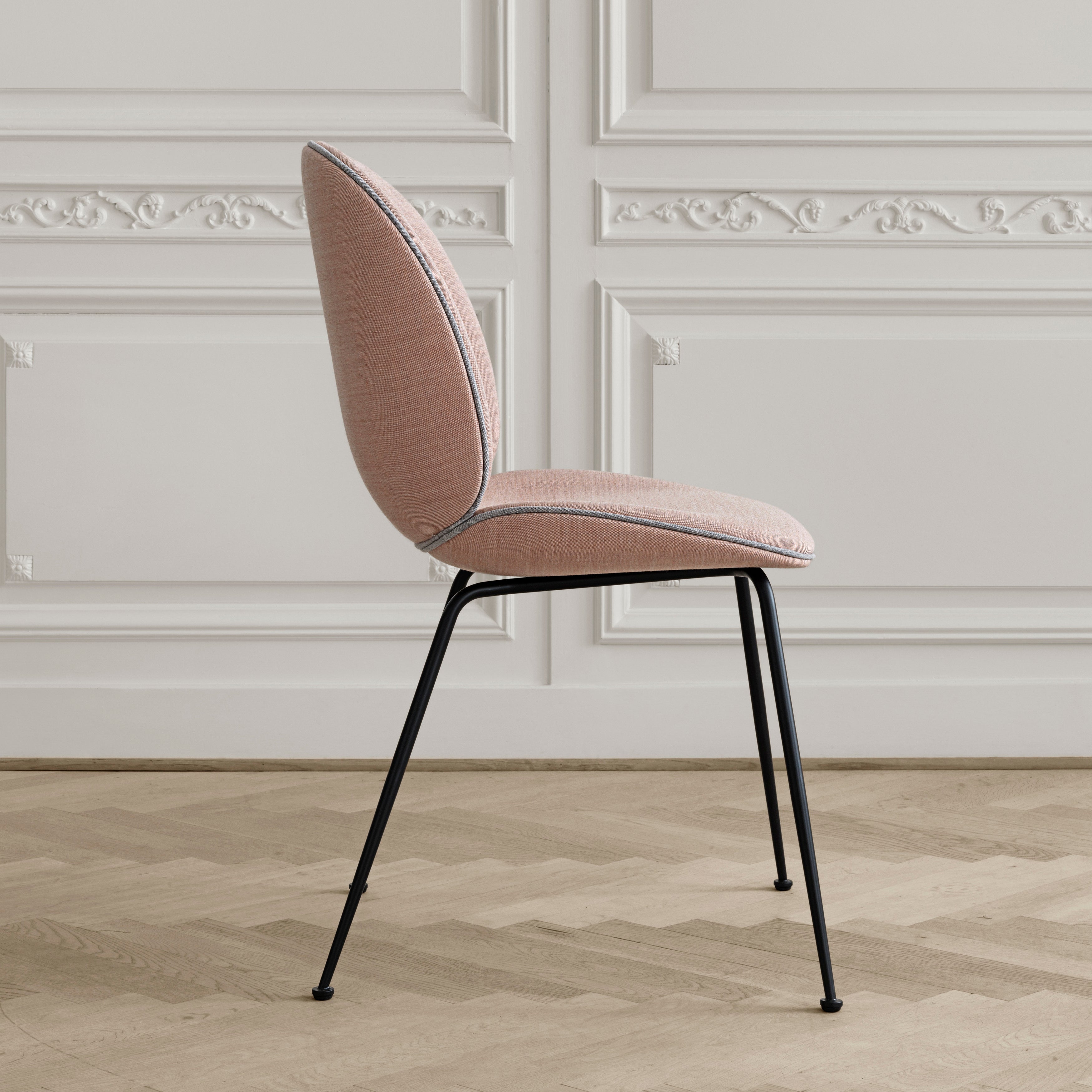 Beetle Dining Chair: Conic Base + Full Upholstery