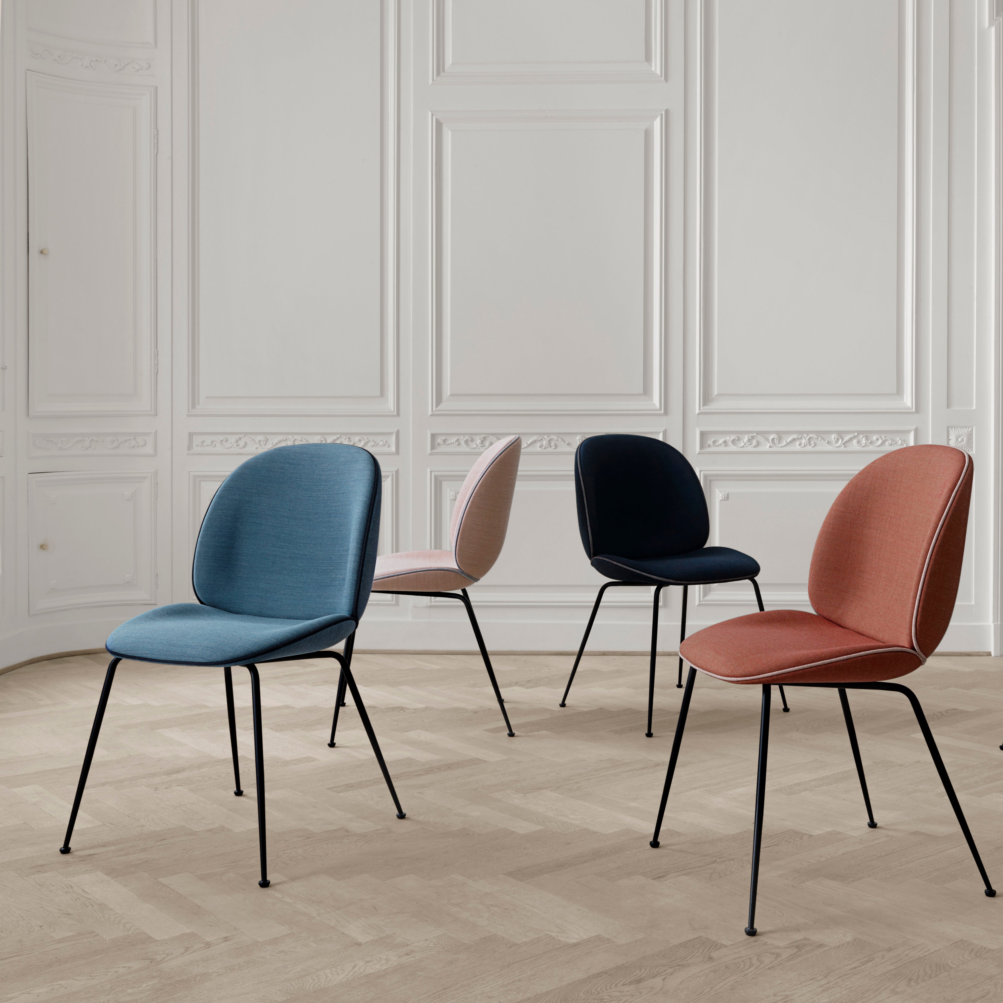 Beetle Dining Chair: Conic Base + Full Upholstery