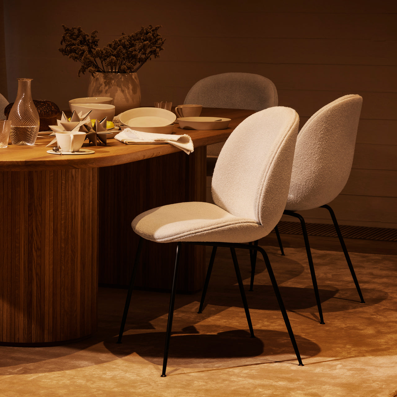 Beetle Dining Chair: Conic Base + Full Upholstery