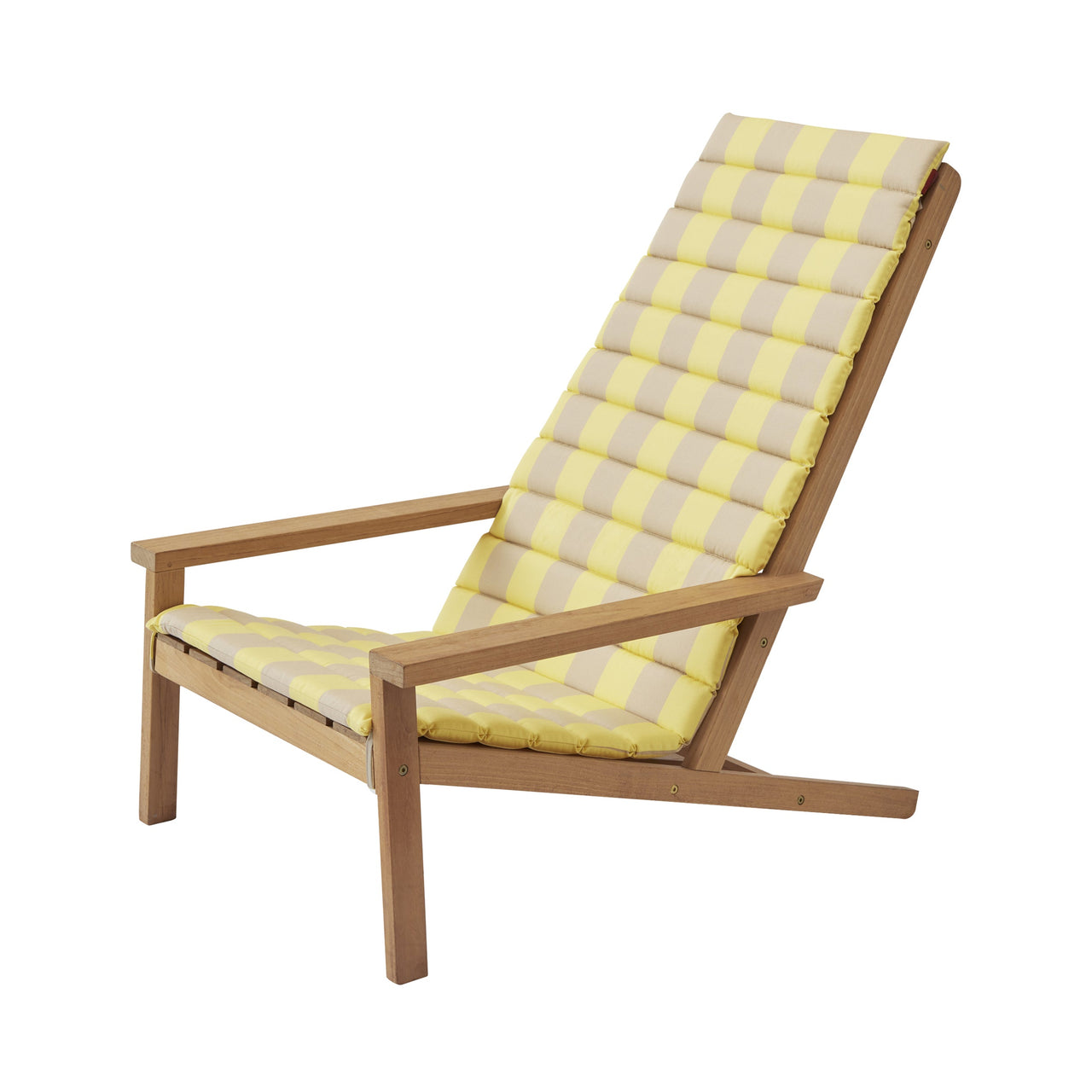 Between Lines Deck Chair: Outdoor + With Lemon + Sand Stripe Cushion