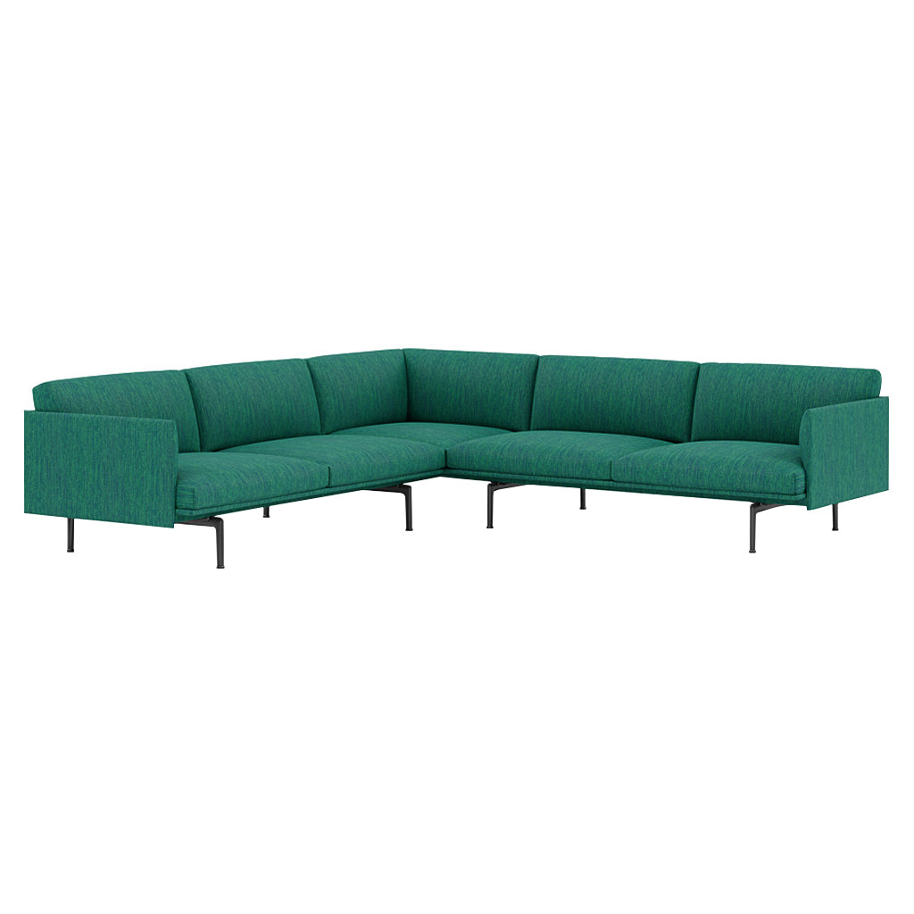 Outline Corner Sofa: Black