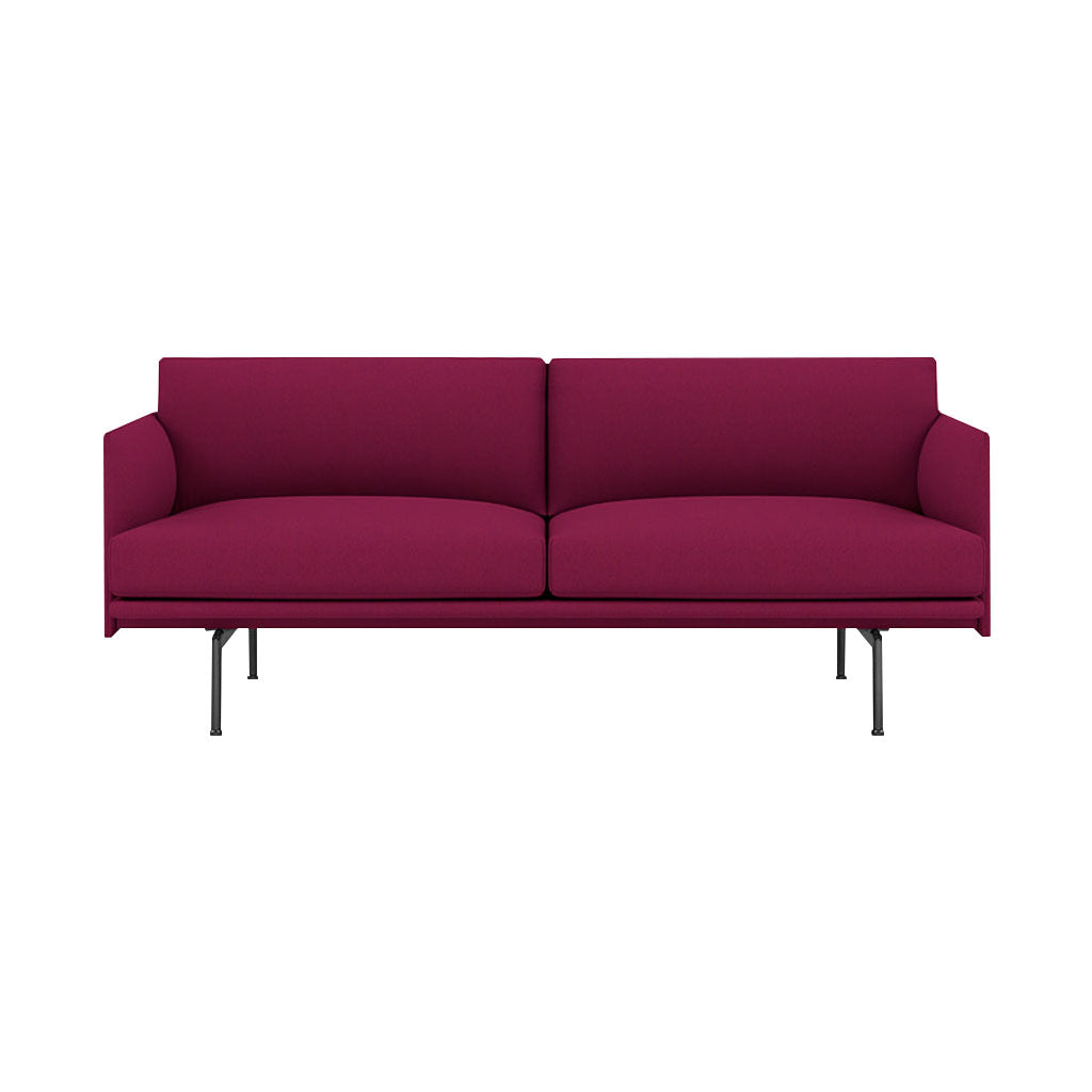 Outline 2-Seater Sofa: Black