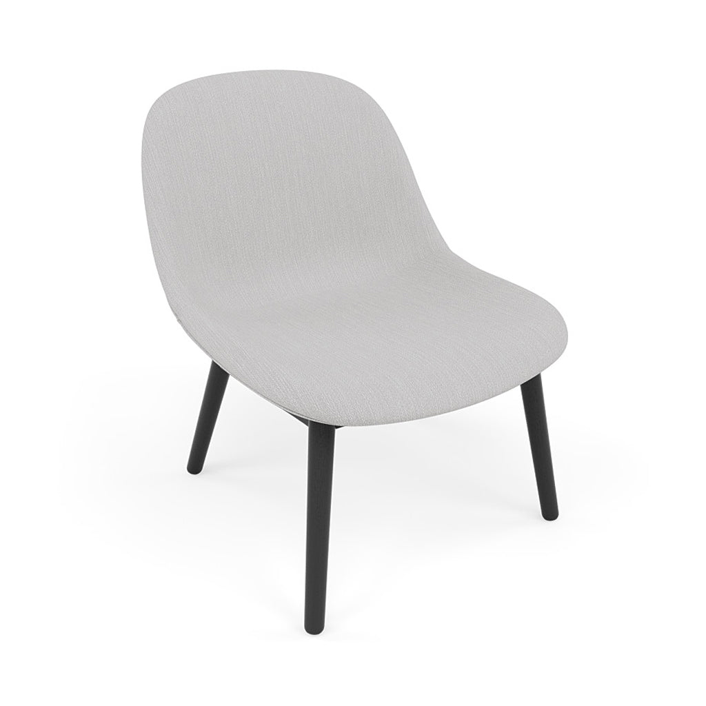 Fiber Lounge Chair: Wood Base + Upholstered + Black