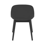 Fiber Side Chair: Wood Base + Recycled Shell + Black