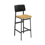 Loft Bar Stool: Upholstered + Black + Black