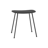 Fiber Stool: Tube Base + Anthracite Black + Black