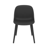 Fiber Side Chair: Wood Base + Recycled Shell + Black