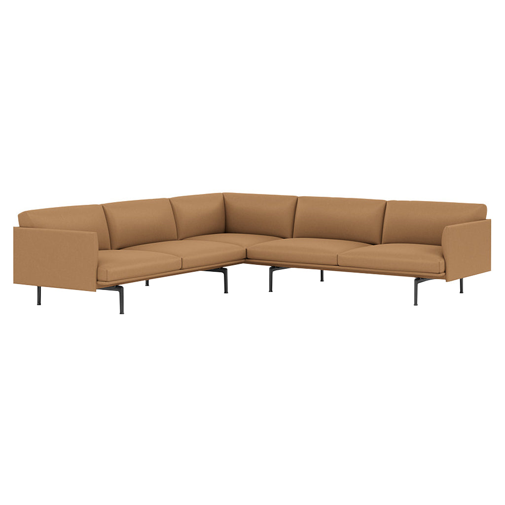 Outline Corner Sofa: Black