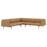 Outline Corner Sofa: Black