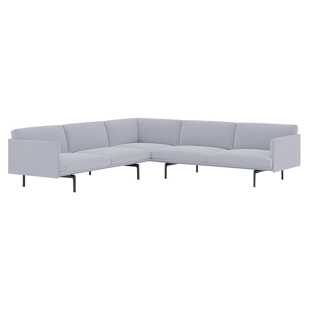 Outline Corner Sofa: Black