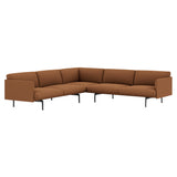 Outline Corner Sofa: Black