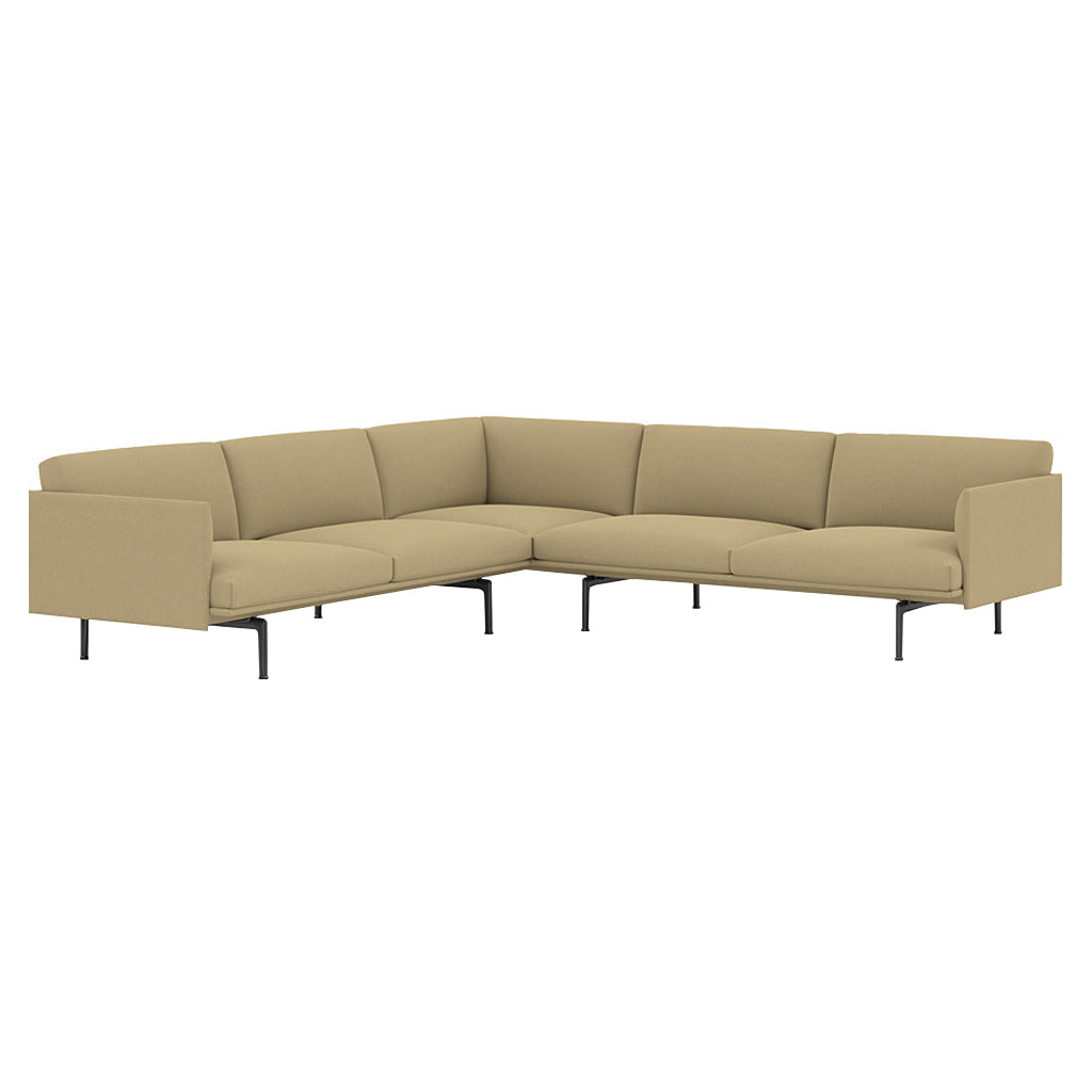 Outline Corner Sofa: Black