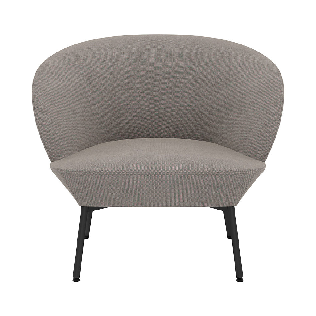 Oslo Lounge Chair: Tube Base + Black