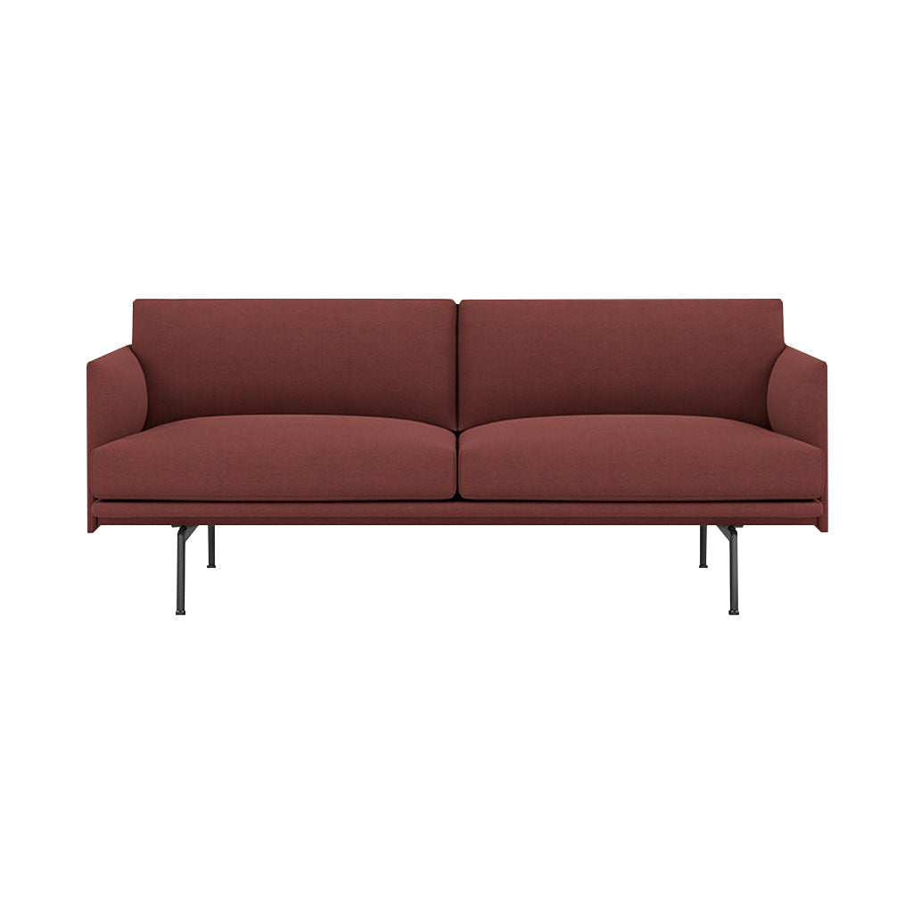 Outline 2-Seater Sofa: Black