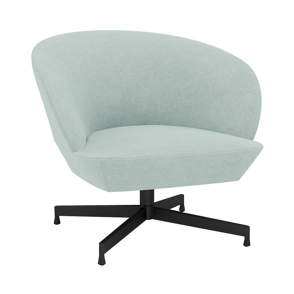 Oslo Lounge Chair: Swivel Base + Black