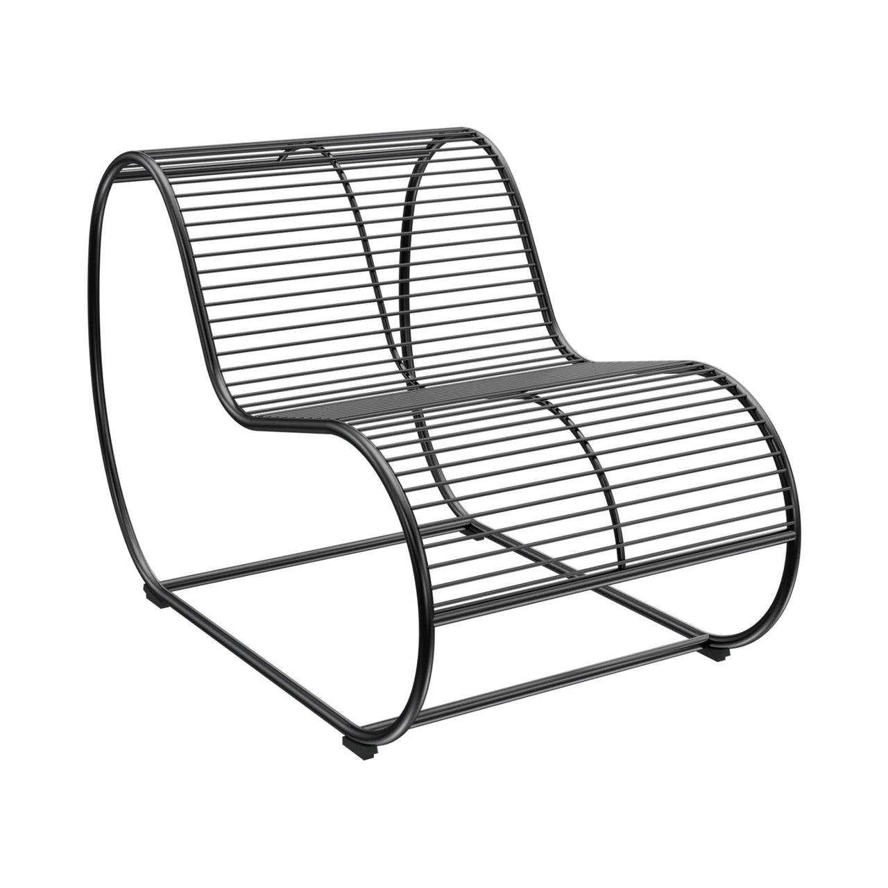 Loop Lounge Chair: Black + Without Seatpad